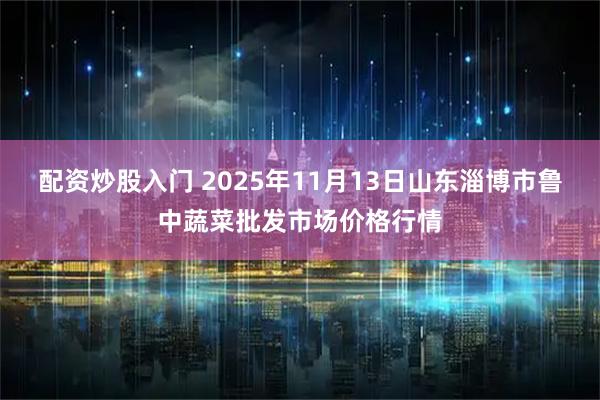 配资炒股入门 2025年11月13日山东淄博市鲁中蔬菜批发市场价格行情