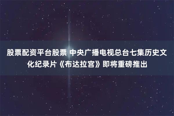股票配资平台股票 中央广播电视总台七集历史文化纪录片《布达拉宫》即将重磅推出